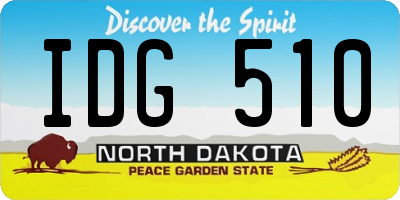 ND license plate IDG510