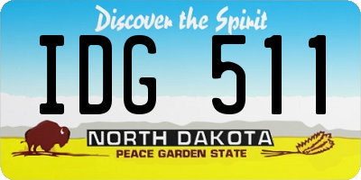 ND license plate IDG511