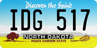 ND license plate IDG517