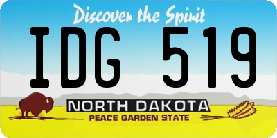 ND license plate IDG519