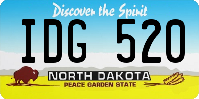 ND license plate IDG520