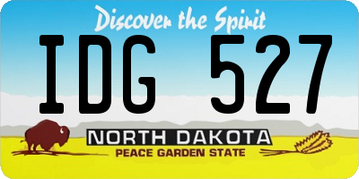ND license plate IDG527