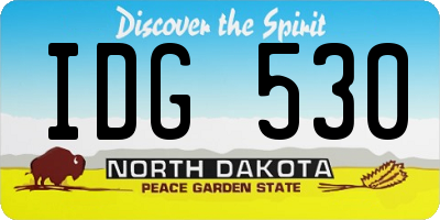 ND license plate IDG530