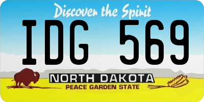 ND license plate IDG569