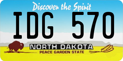 ND license plate IDG570