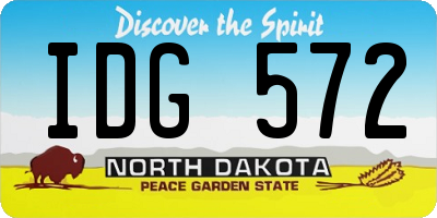 ND license plate IDG572