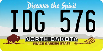 ND license plate IDG576