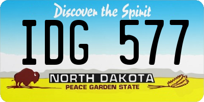 ND license plate IDG577