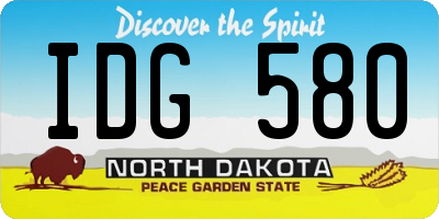 ND license plate IDG580