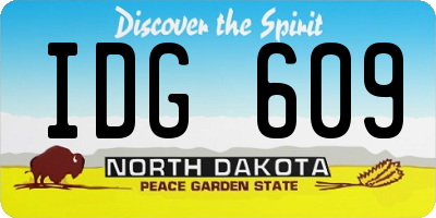 ND license plate IDG609