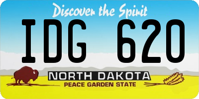 ND license plate IDG620