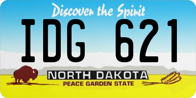 ND license plate IDG621