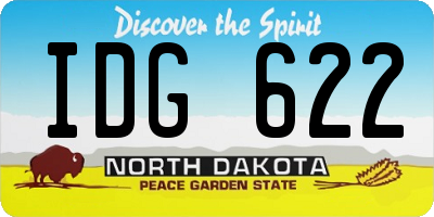 ND license plate IDG622