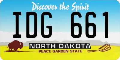 ND license plate IDG661