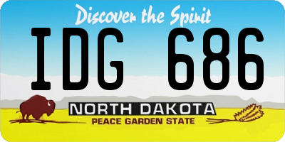 ND license plate IDG686