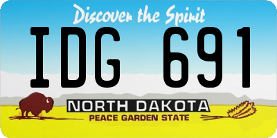 ND license plate IDG691