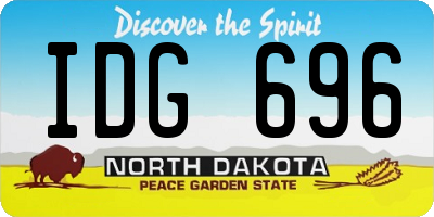 ND license plate IDG696