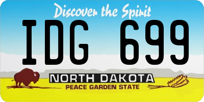 ND license plate IDG699