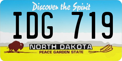 ND license plate IDG719