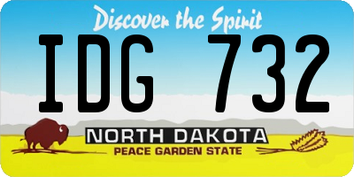 ND license plate IDG732
