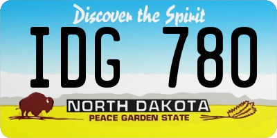 ND license plate IDG780
