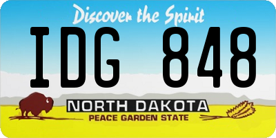 ND license plate IDG848