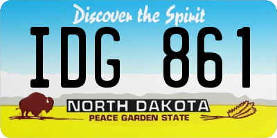 ND license plate IDG861