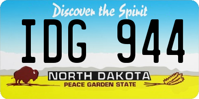 ND license plate IDG944
