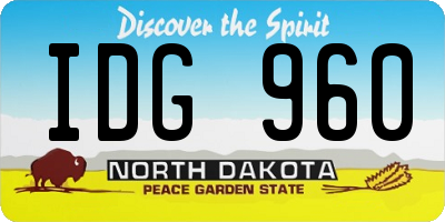 ND license plate IDG960
