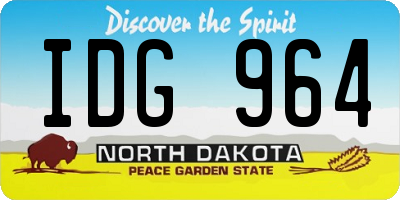 ND license plate IDG964