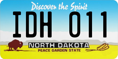 ND license plate IDH011