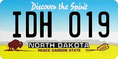 ND license plate IDH019