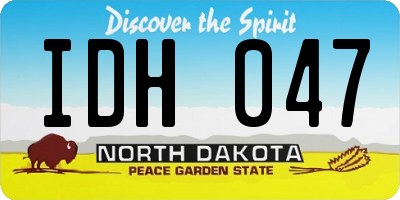 ND license plate IDH047