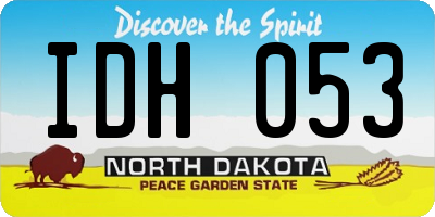 ND license plate IDH053