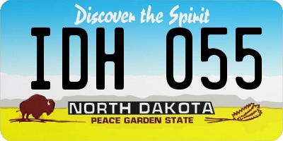 ND license plate IDH055