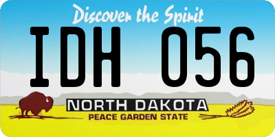 ND license plate IDH056