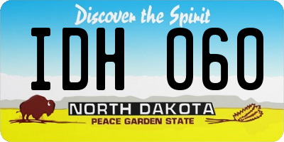 ND license plate IDH060
