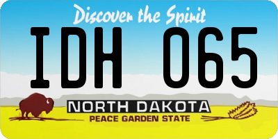 ND license plate IDH065