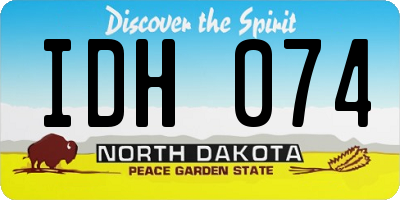 ND license plate IDH074