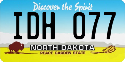 ND license plate IDH077