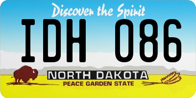 ND license plate IDH086