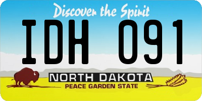 ND license plate IDH091