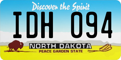 ND license plate IDH094