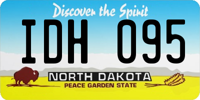ND license plate IDH095