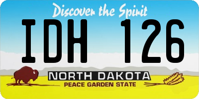 ND license plate IDH126