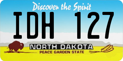 ND license plate IDH127
