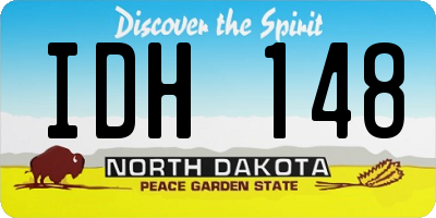 ND license plate IDH148