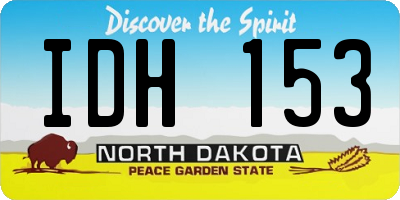 ND license plate IDH153