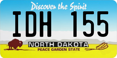 ND license plate IDH155