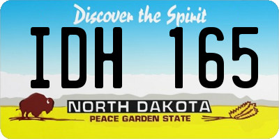 ND license plate IDH165